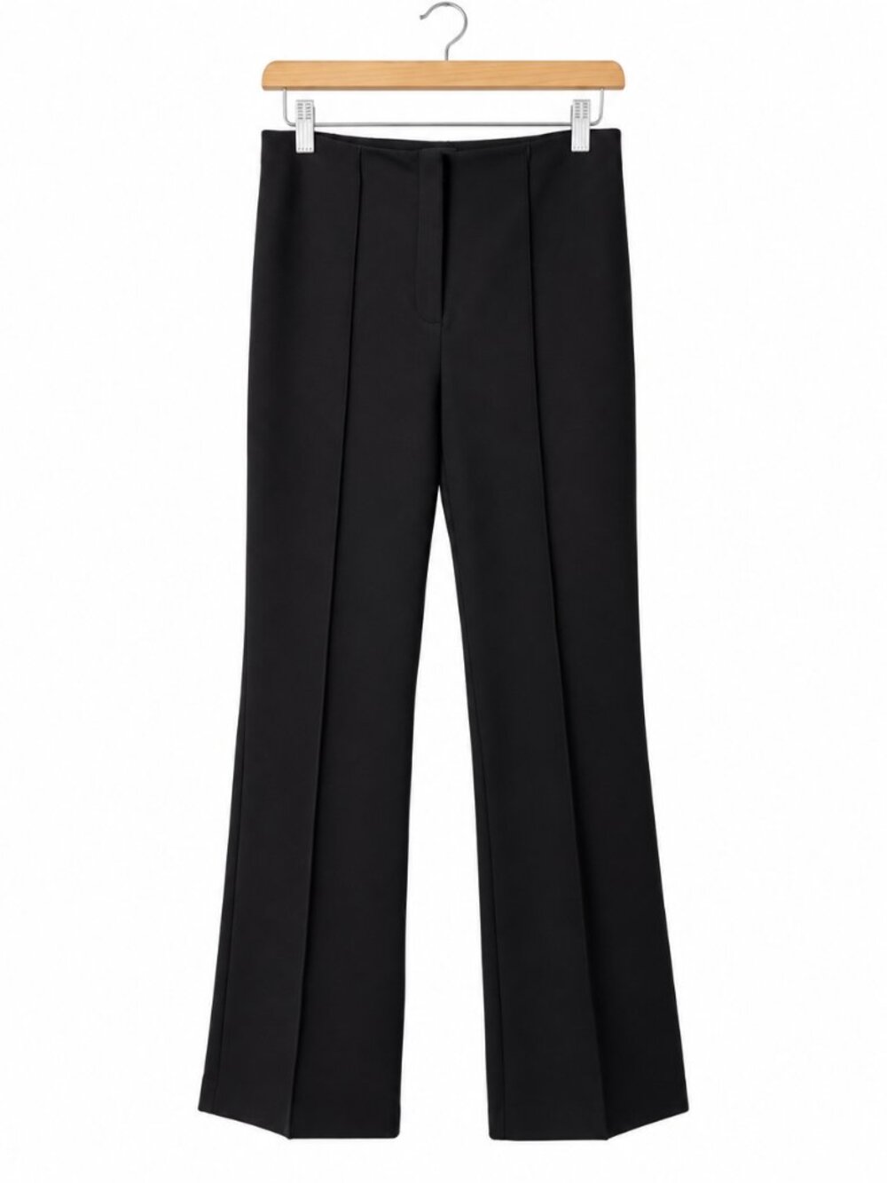 River Island Black Tailored Flare Trousers US 8, 32 inseam